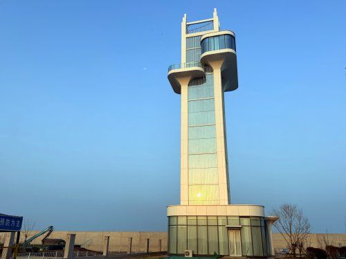 “环保之眼”亮相日照港，岚山港区环保监控塔幕墙工程竣工