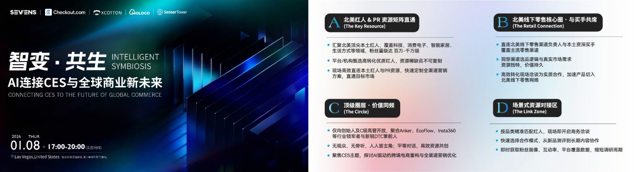 SEVENS赛文思丨2026CES：科技与红人同行，开启出海品牌增长新范式