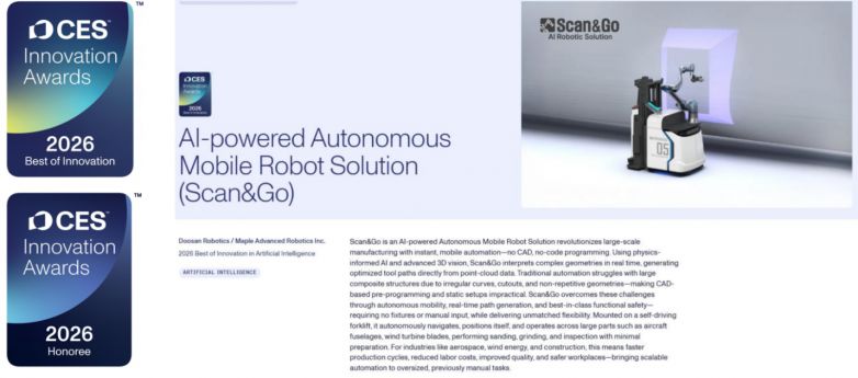 双奖加冕！和意精工斩获CES 2026 两项大奖，引领下一代工业机器人智能化
