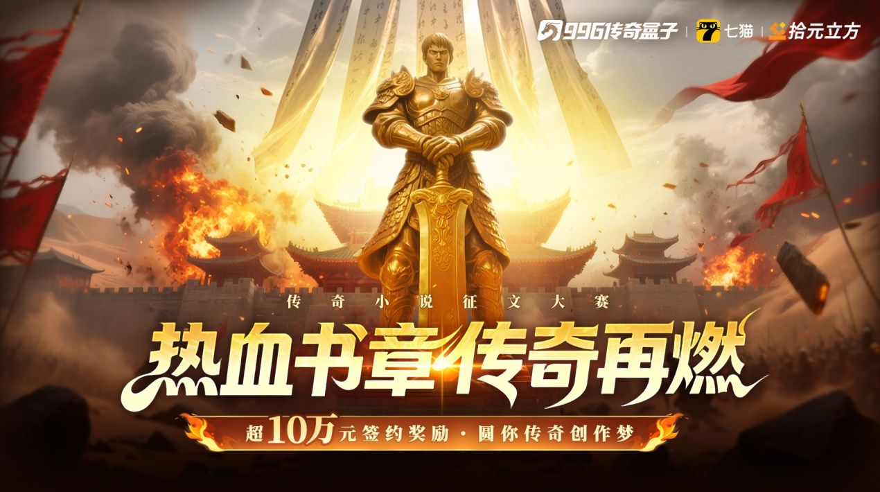 老铁别光砍！提笔创作赢万元大奖！996传奇盒子小说征文大赛启动